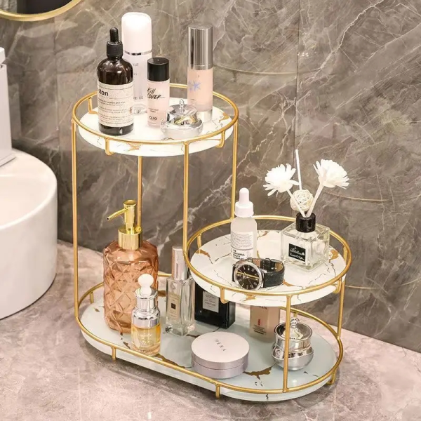 Luxury Design Free Standing Shelf 3 Tier Mackeup Organizer.
