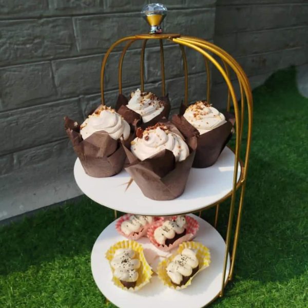 2 Layers Cosmetics Cages for Birthday Cake and Pastery