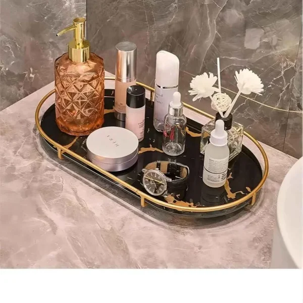 Premium Design Marble Cover Tray for Cosmetics.
