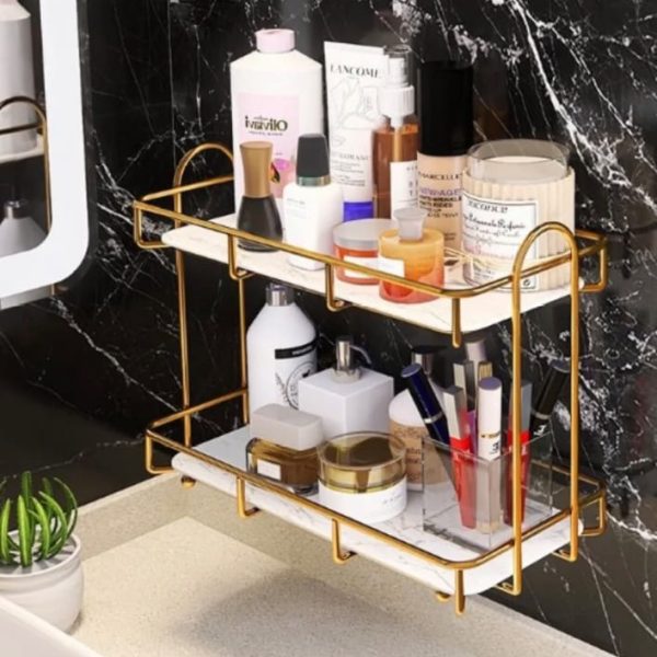 2 Tier Bathroom Organizer, Premium for Organization.