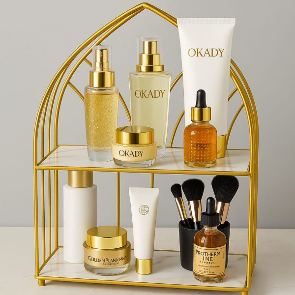 2 Tiyer Cosmetic Organizer And Serving Trays